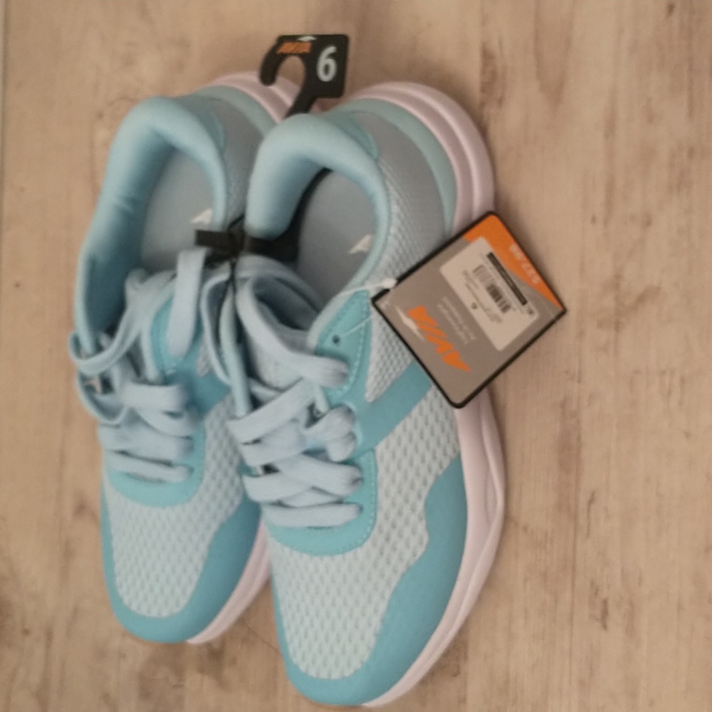 Blue running shoes